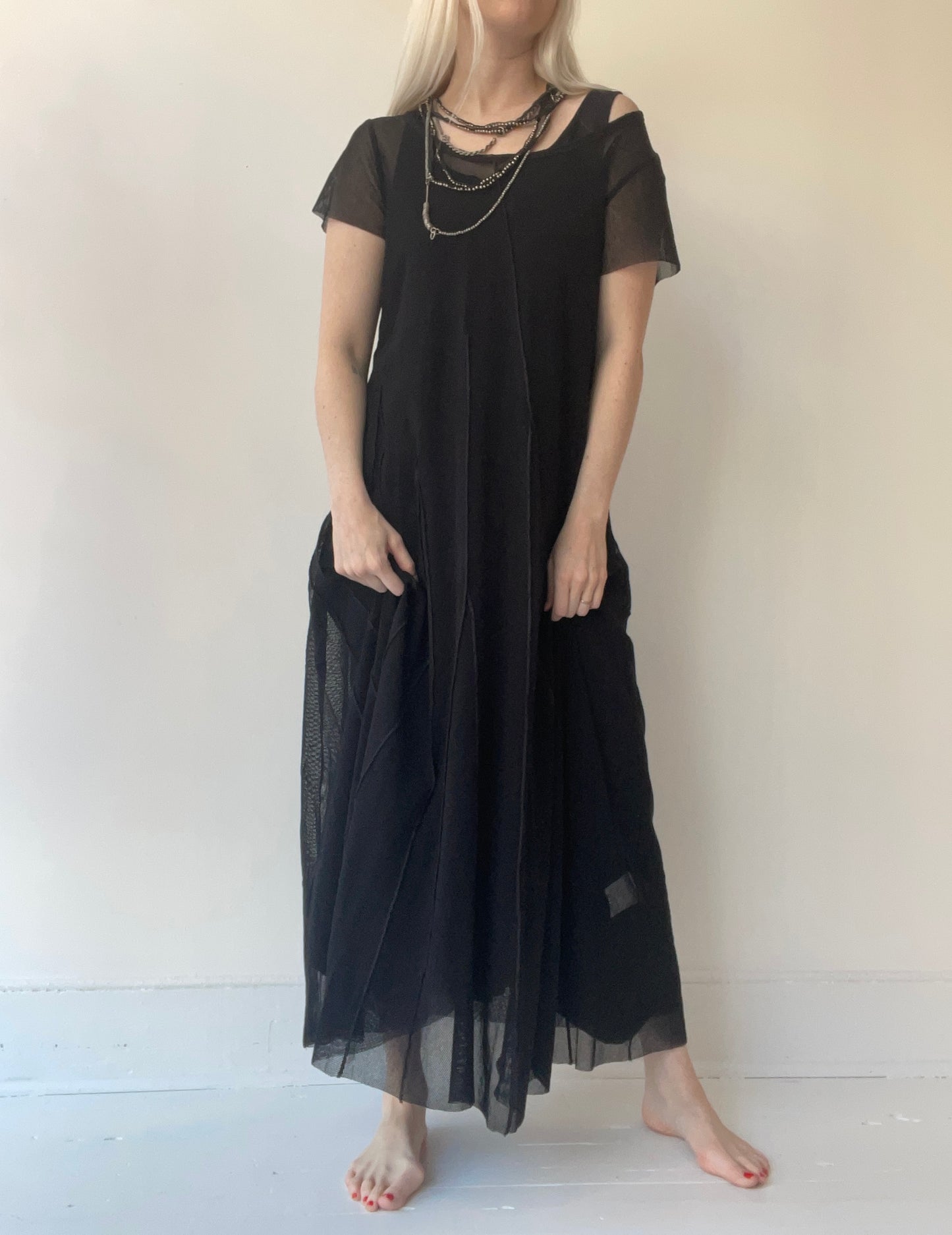layered dart t dress