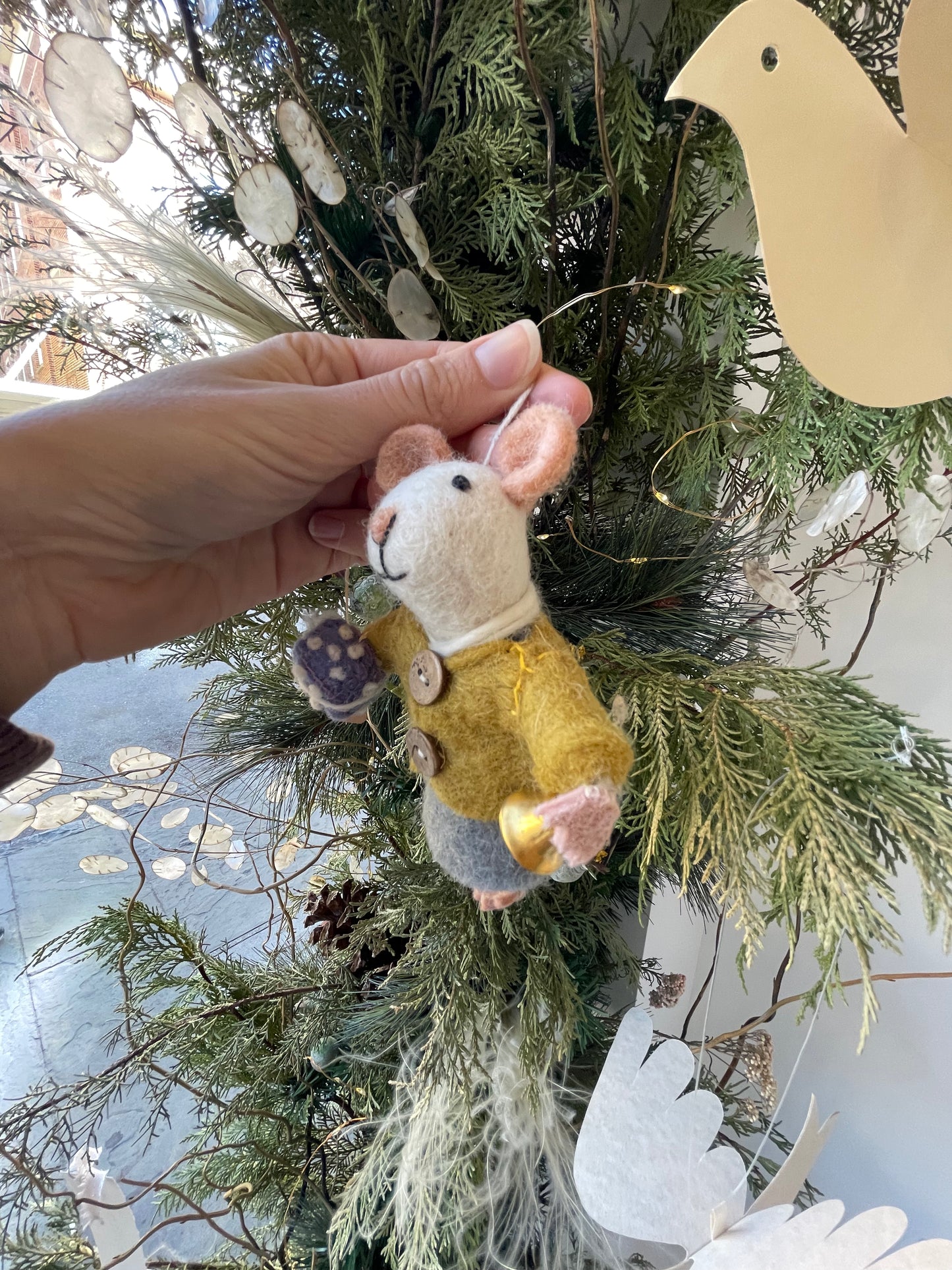 a jingle mouse ornament