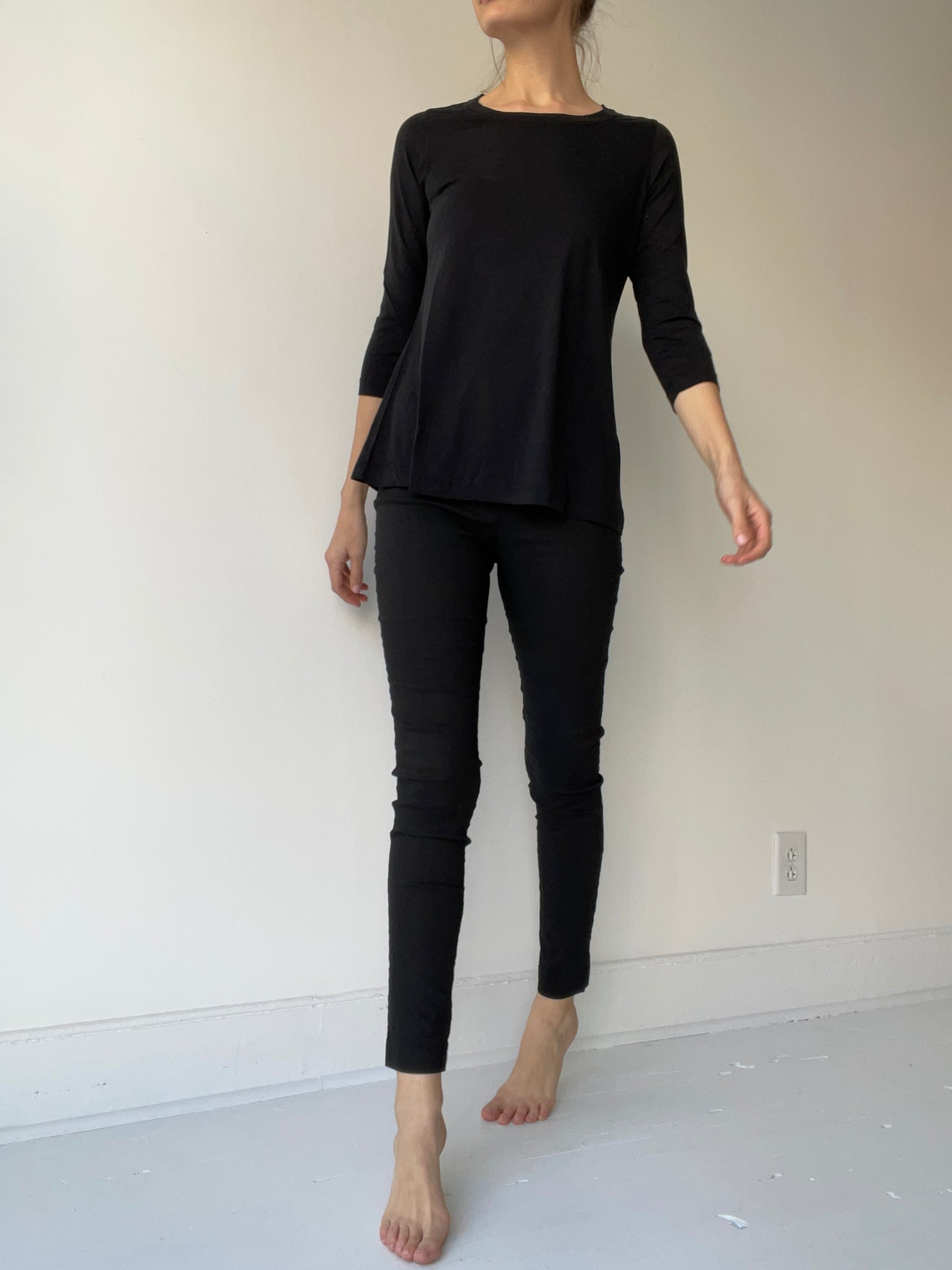 3/4 crew neck tee