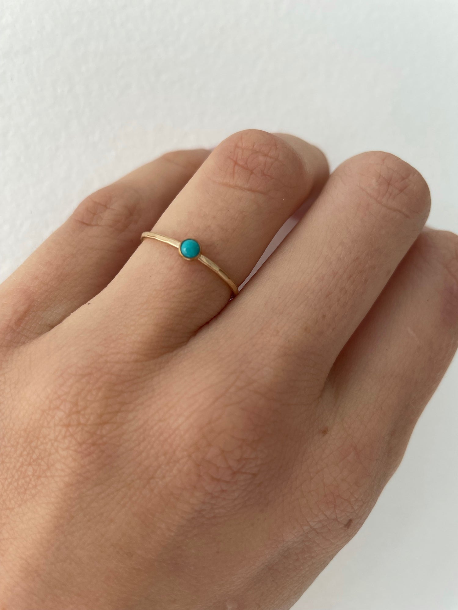 a dainty turquoise ring