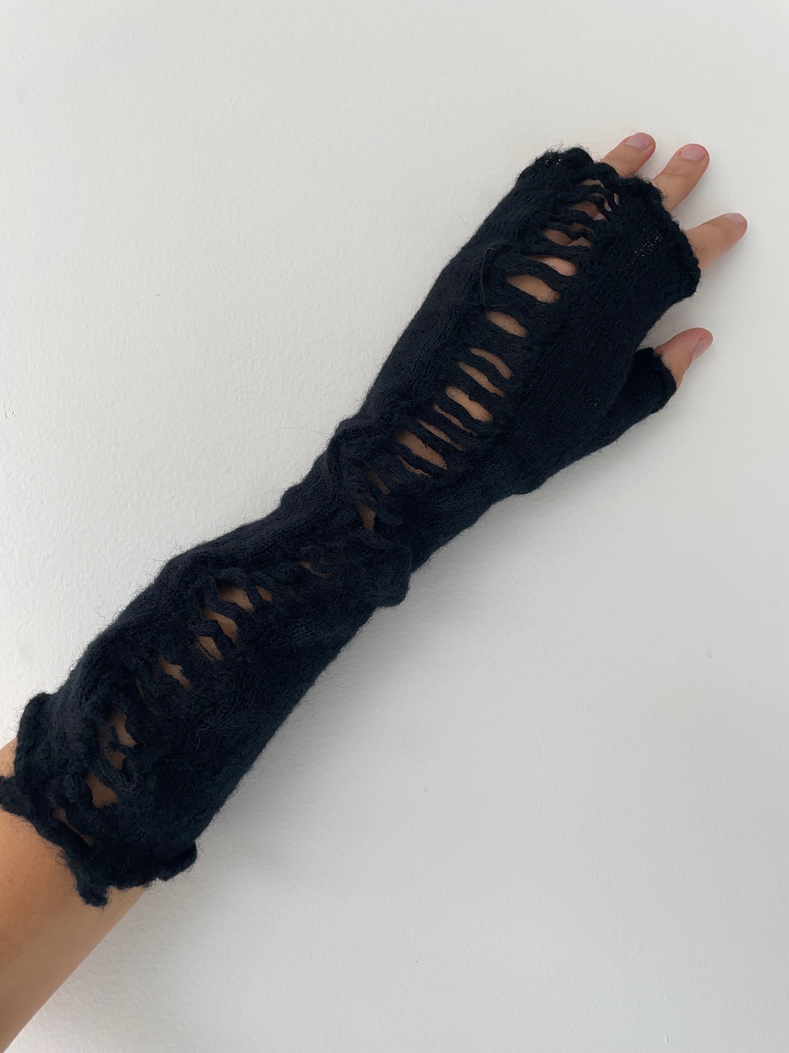 BLACK wool gloves