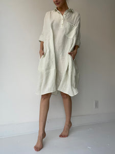 linen pearl dress