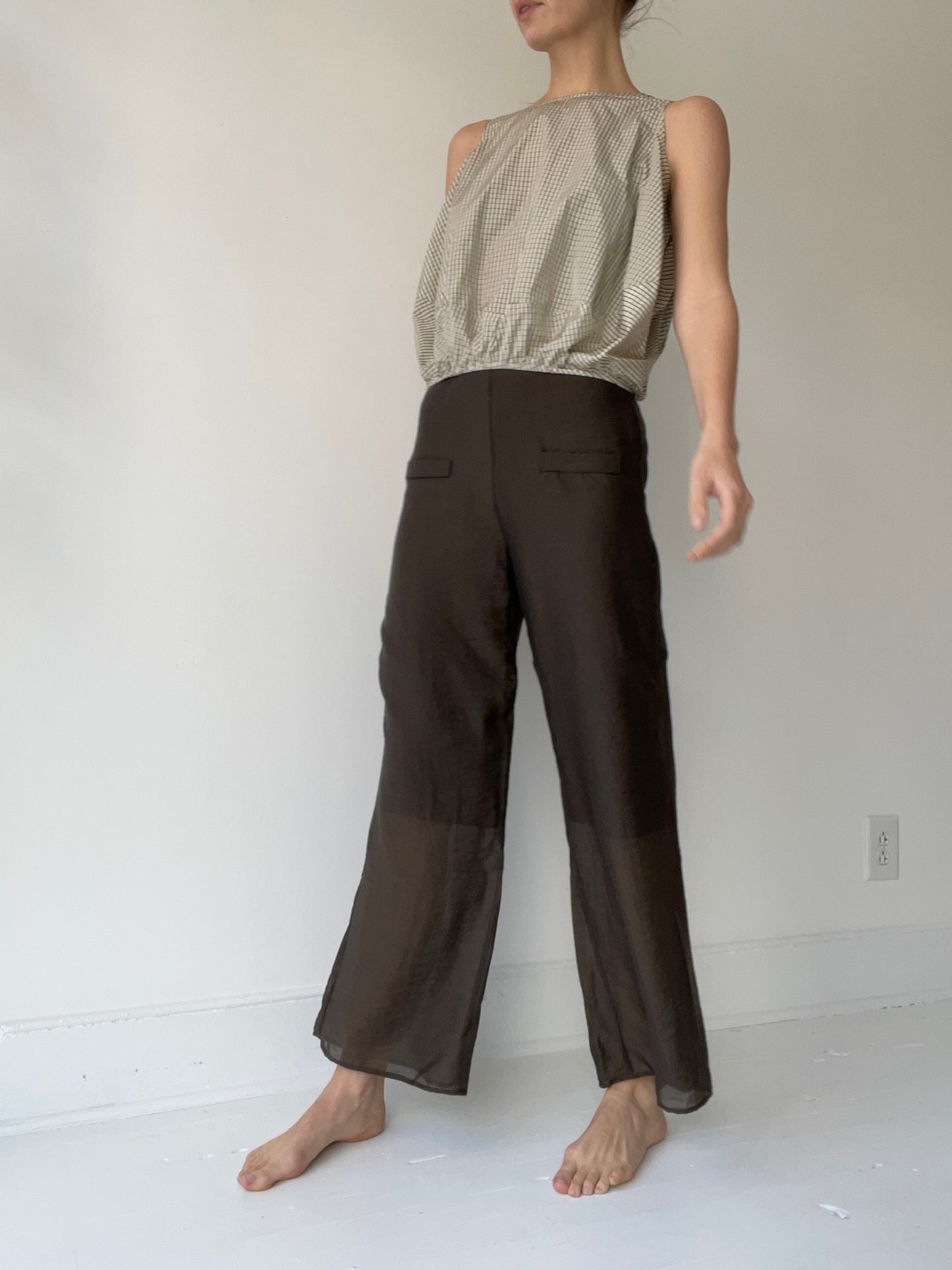 an egg top CHECK by shosh checked print