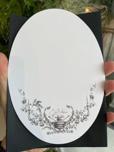 mourning oval greeting card