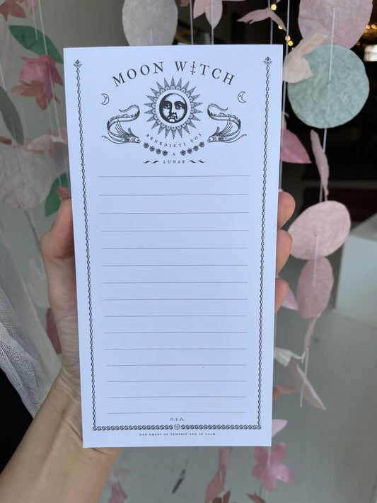 open sea moon witch notepad