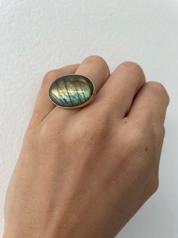 labradorite ring