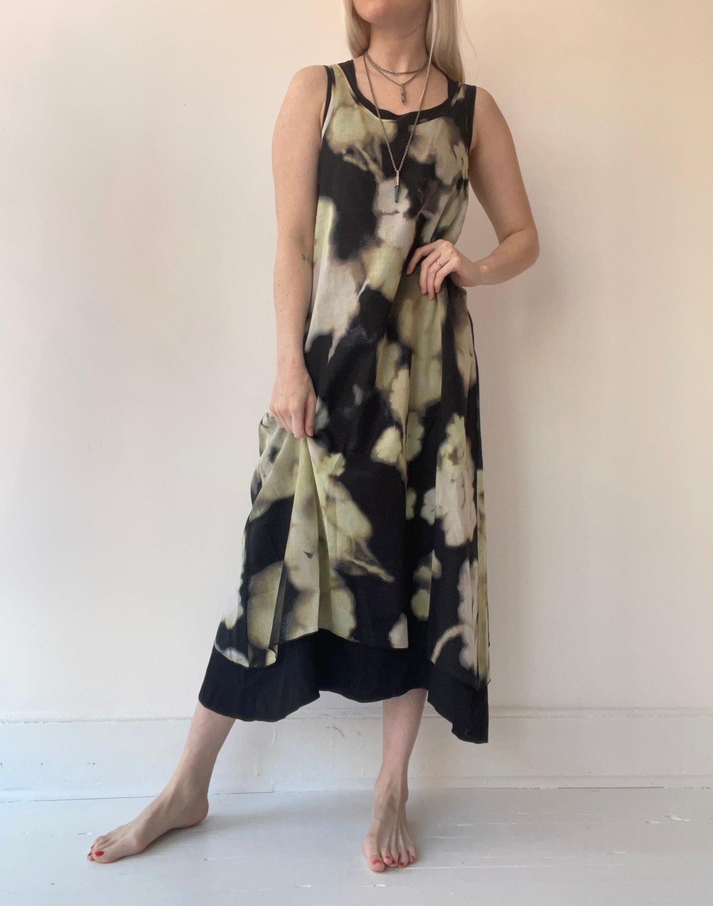a layered dress by pal offner cotton