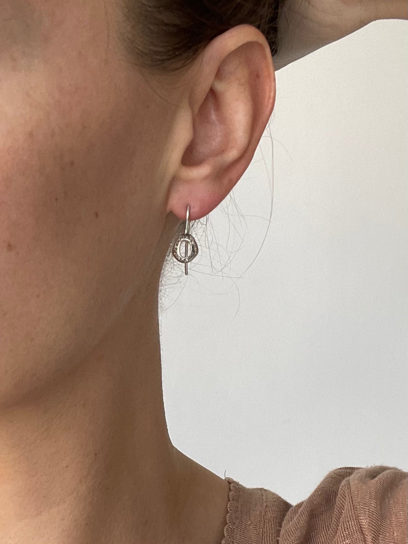 a vix diamond earrings by rosa maria sterling silver