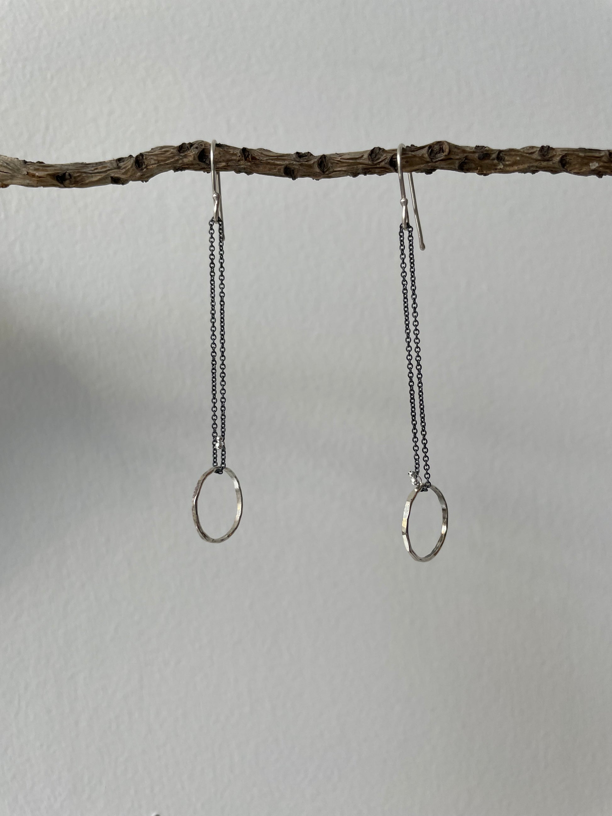 a circle chain earrings
