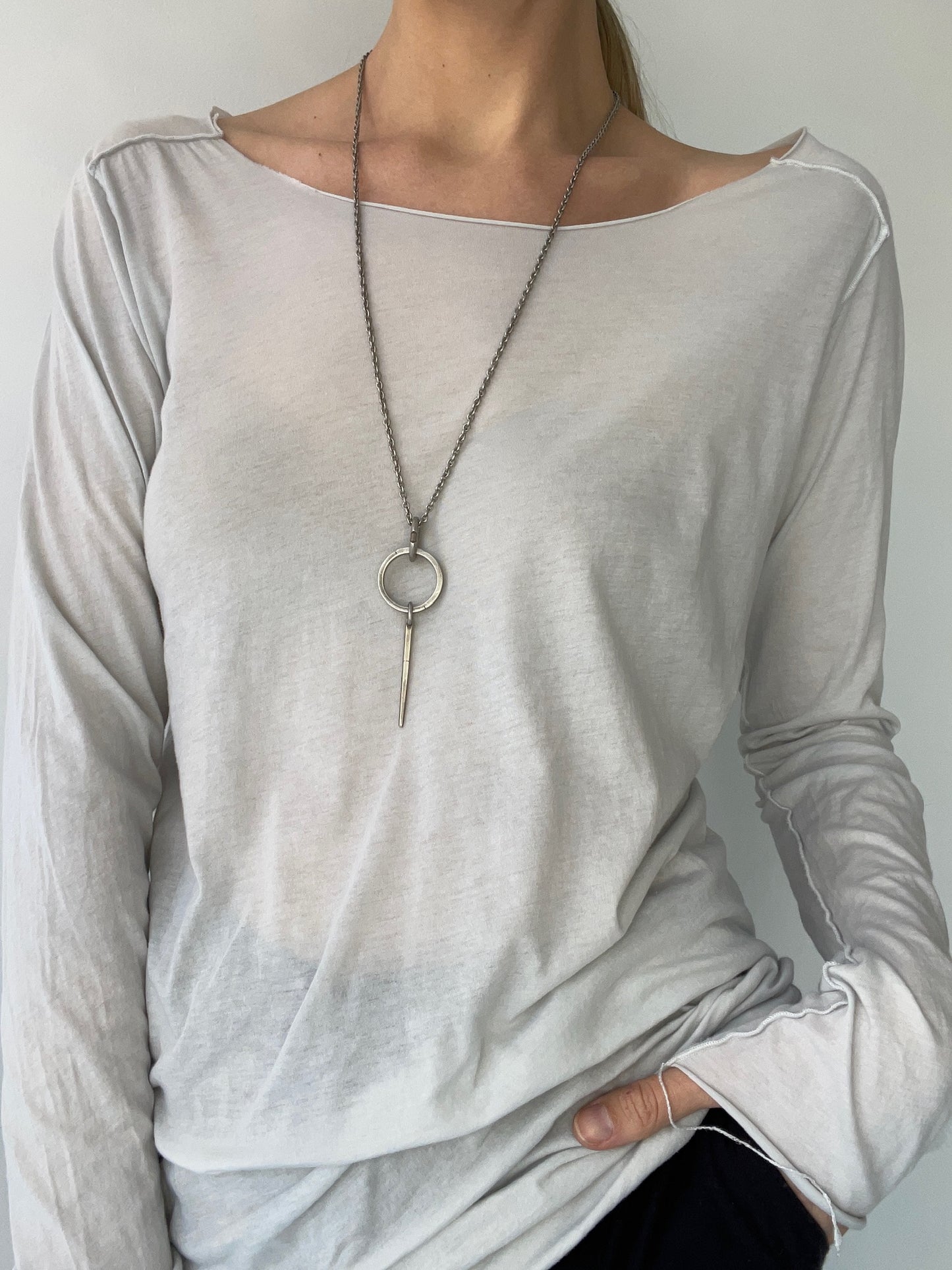 a parts of 4 portal necklace in mini spike sterling silver