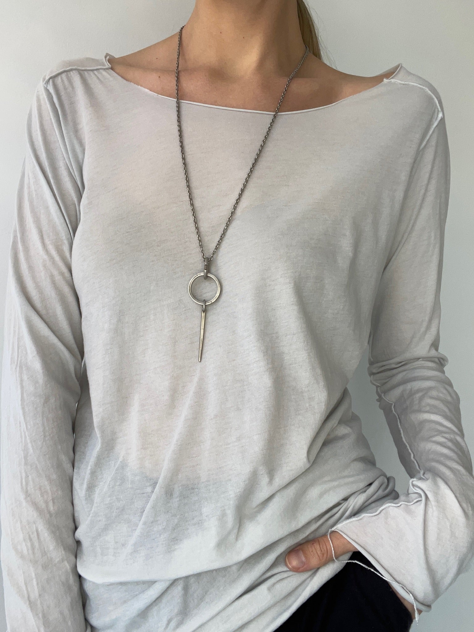 a parts of 4 portal necklace in mini spike sterling silver