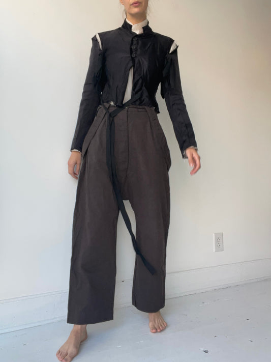 ash holden distressed silk jacket