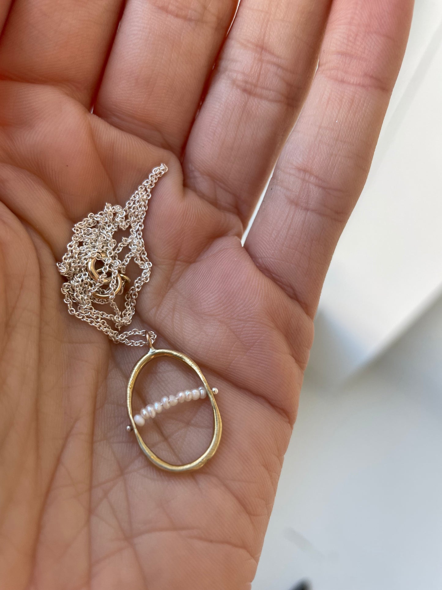 baby seed pearl necklace