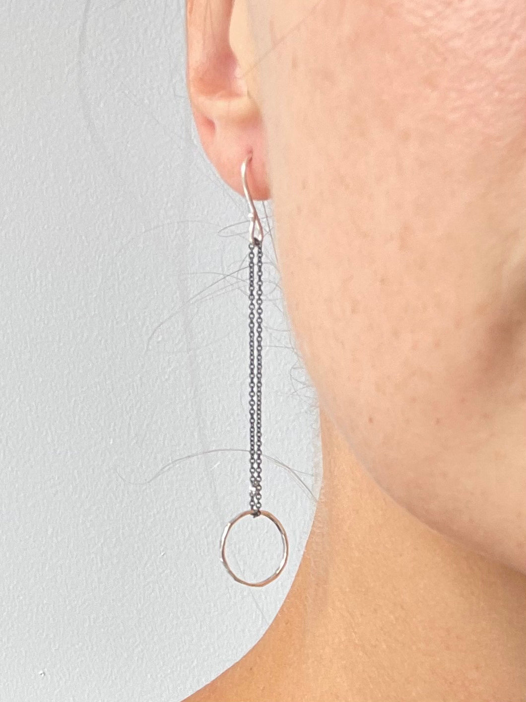 circle chain earrings