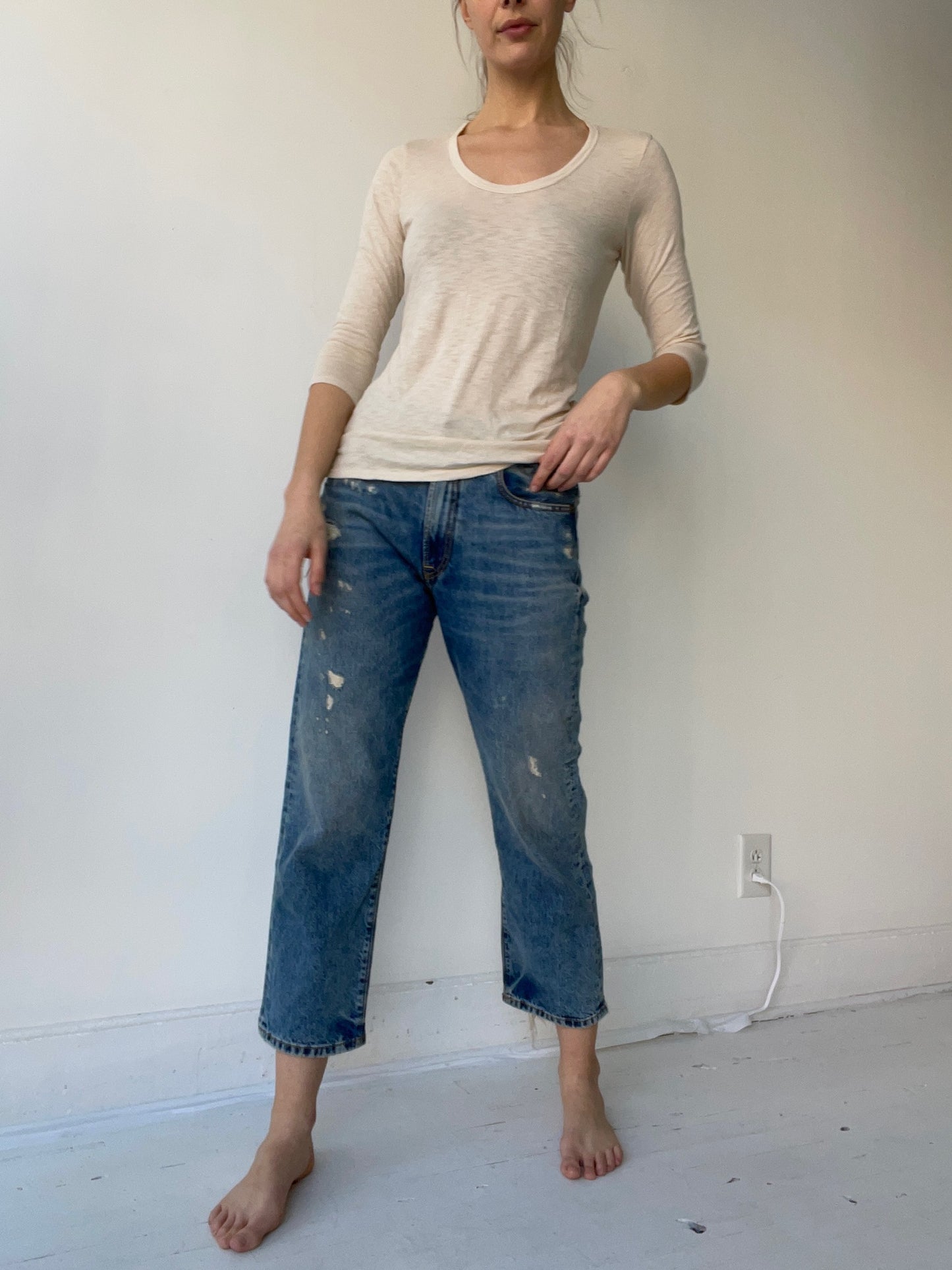 it is well natural 3/4 sleeve tee
