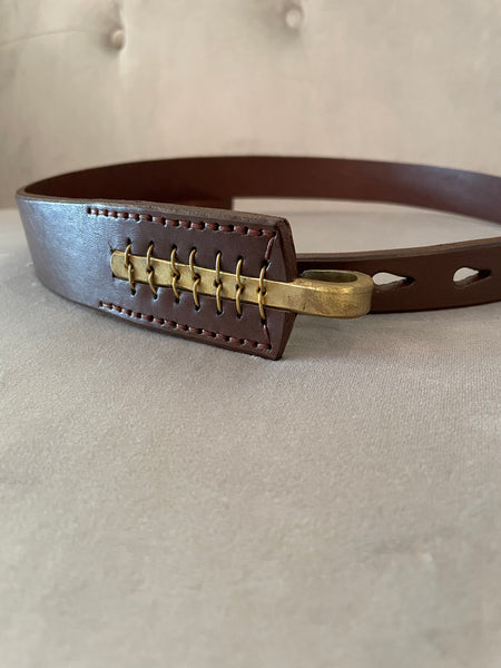 johnny farah multihole hook leather belt
