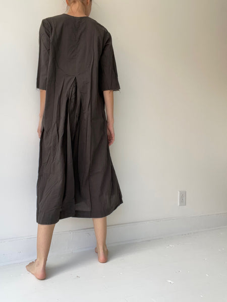 back pleat dress