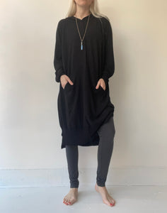 summer knit oversized hoodie