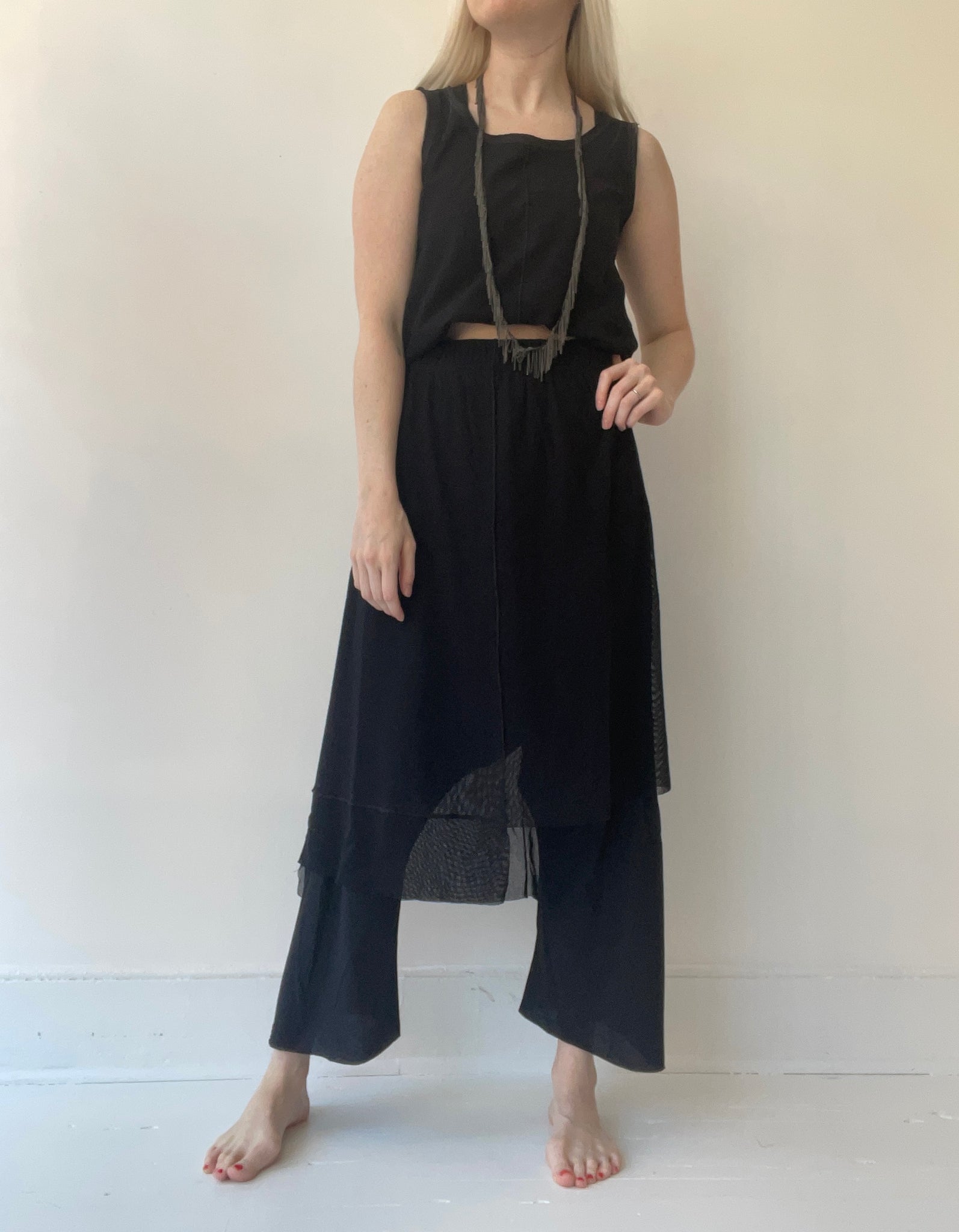 layered pull-on trousers