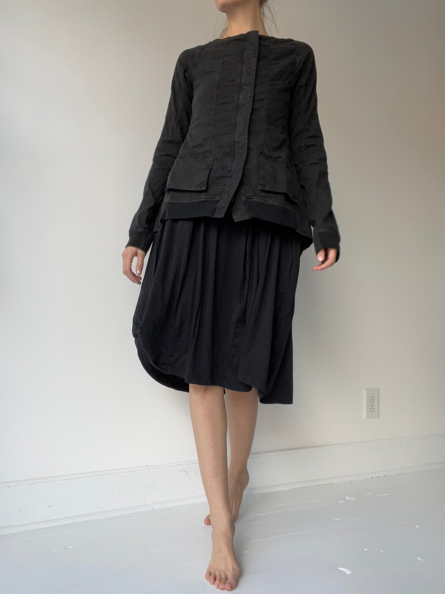 linen zip jacket