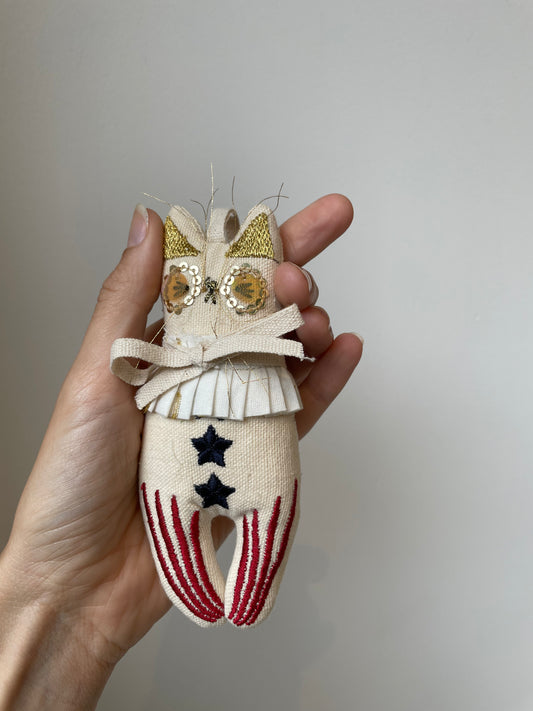 skippy cotton rocket cat lavender ornament
