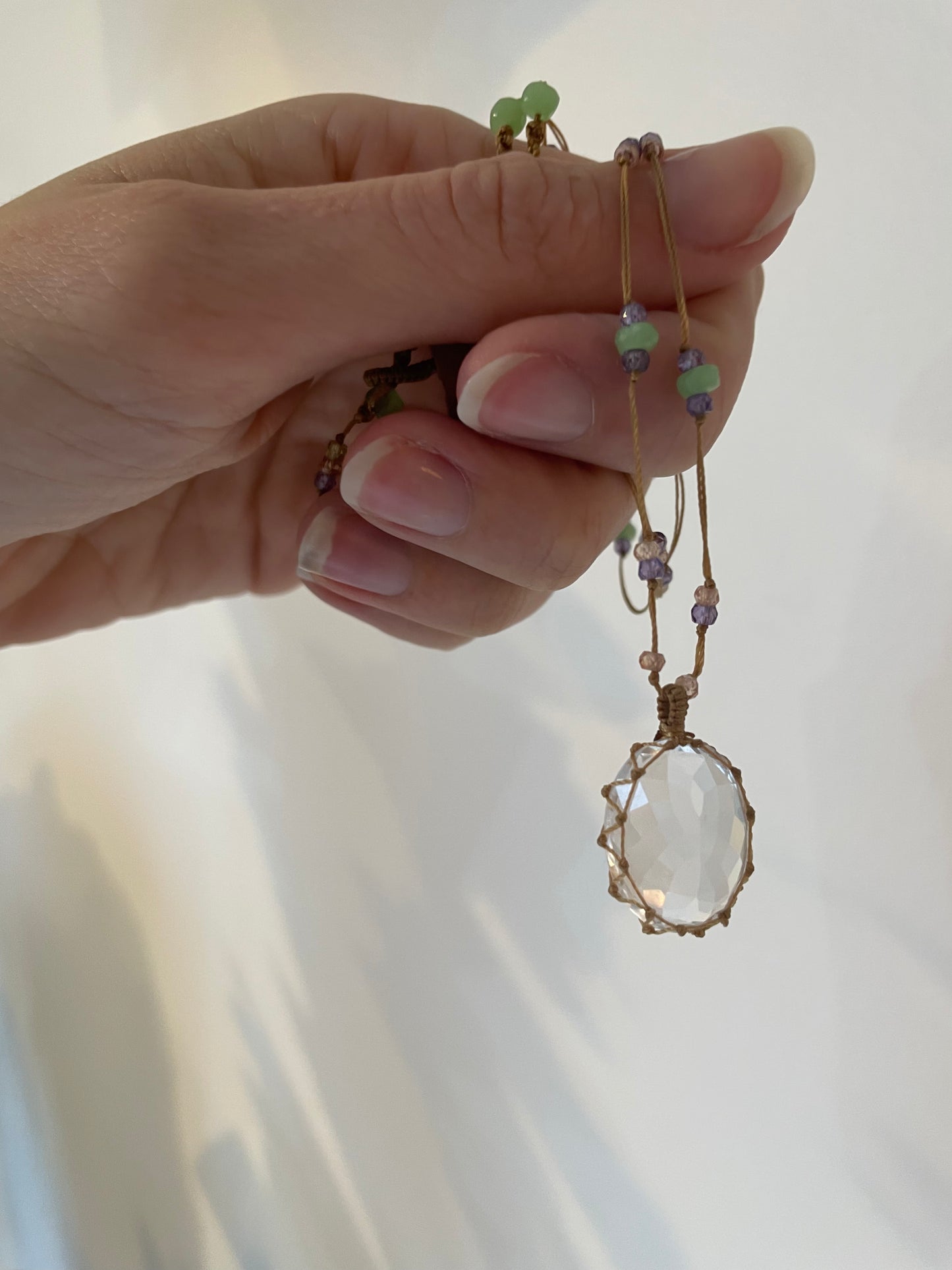 crystal quartz pendant