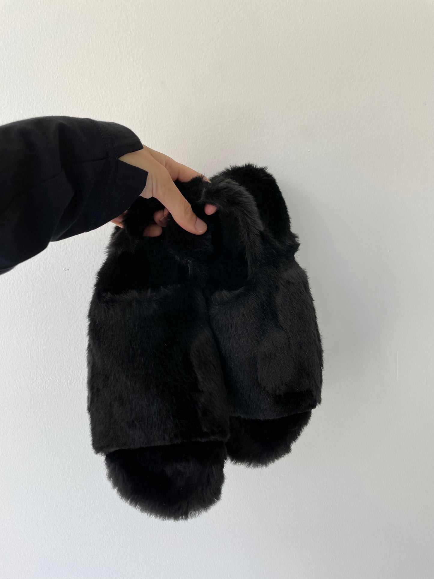 rundholz black label faux fur sandal