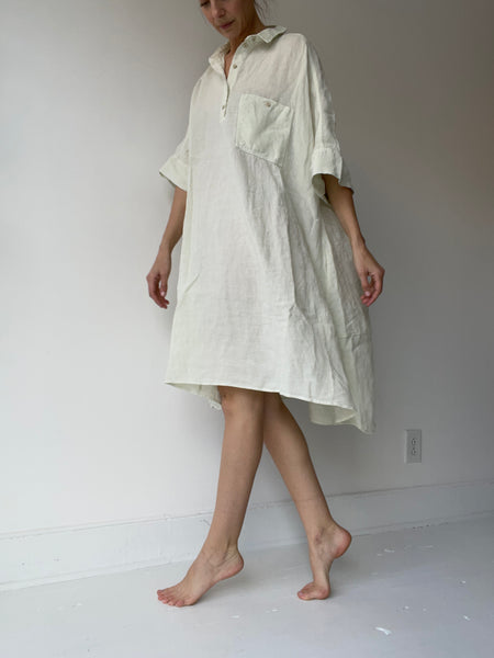 linen pearl dress