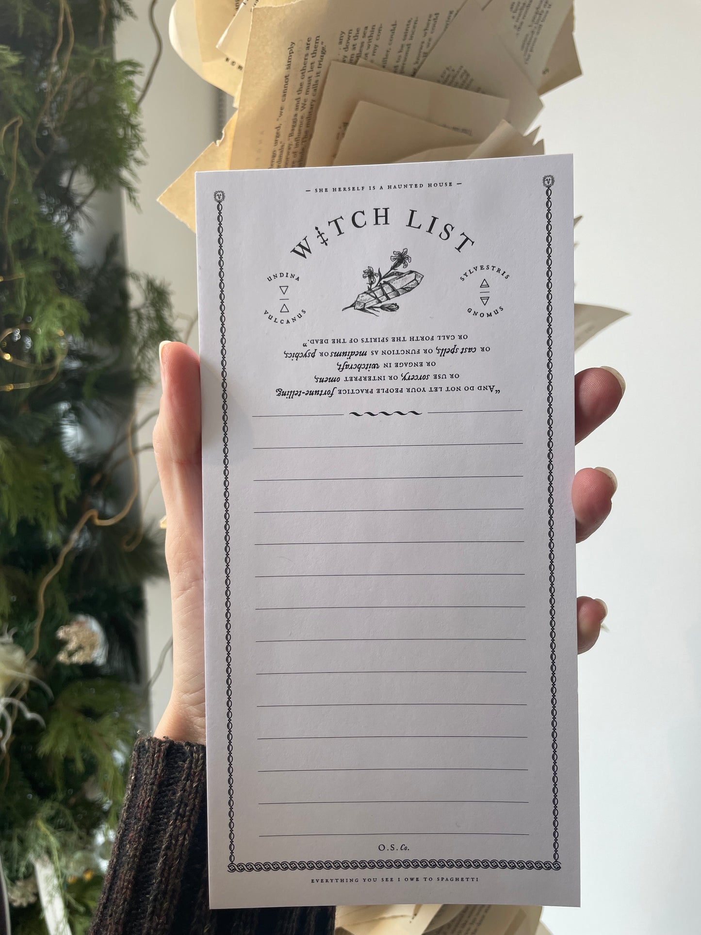 open sea witch list notepad