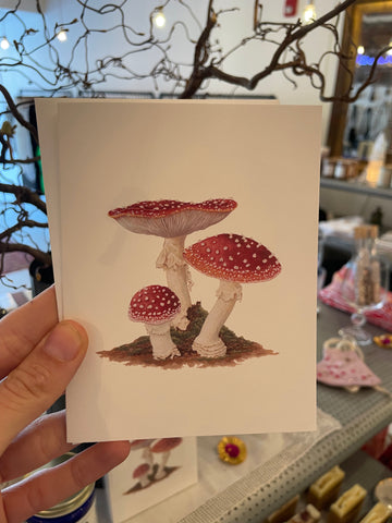mushroom greeting card