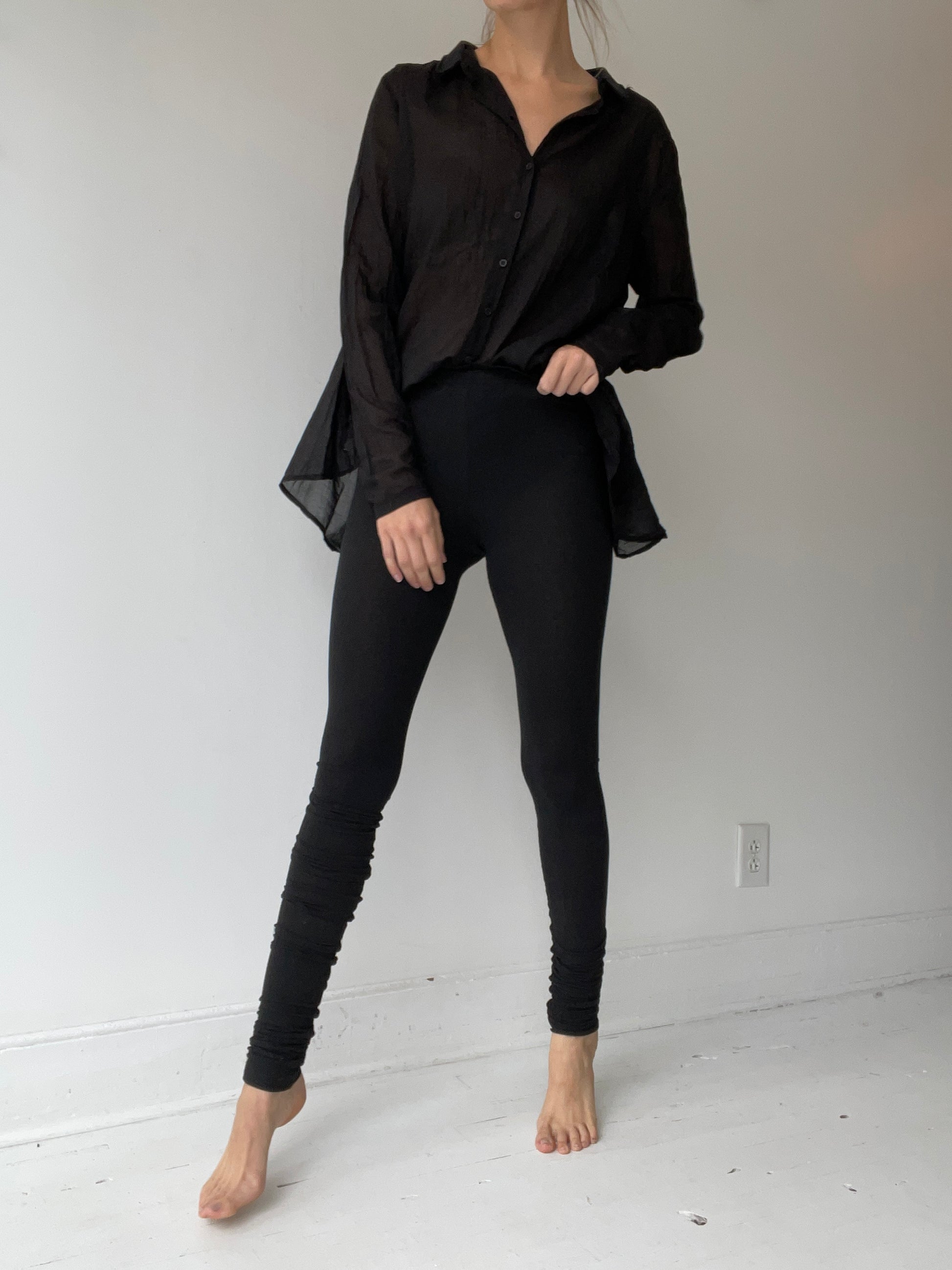 a rundholz dip super legging pants in 95% cotton/5% elastane black