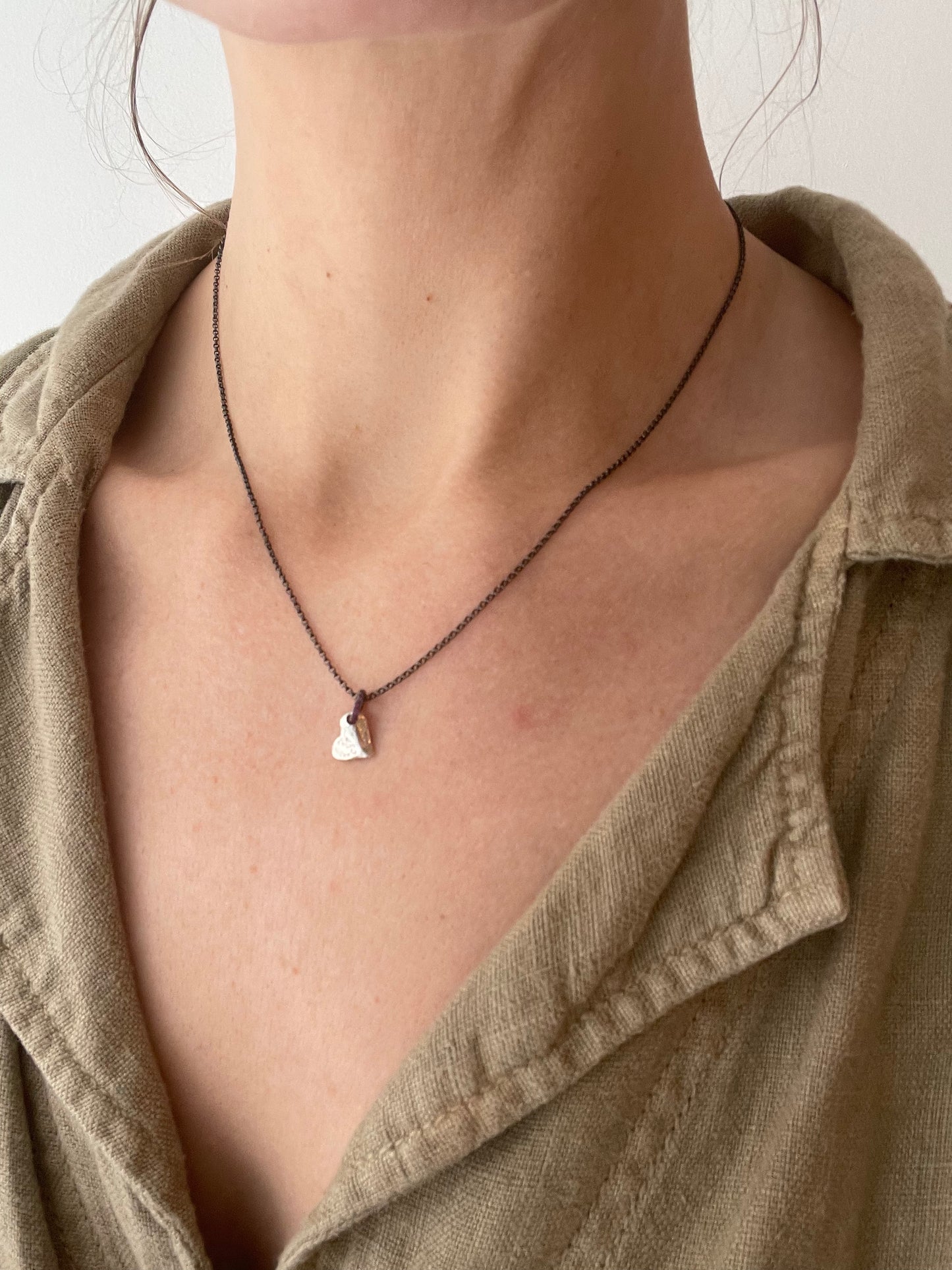 a full heart necklace by rosa maria sterling silver