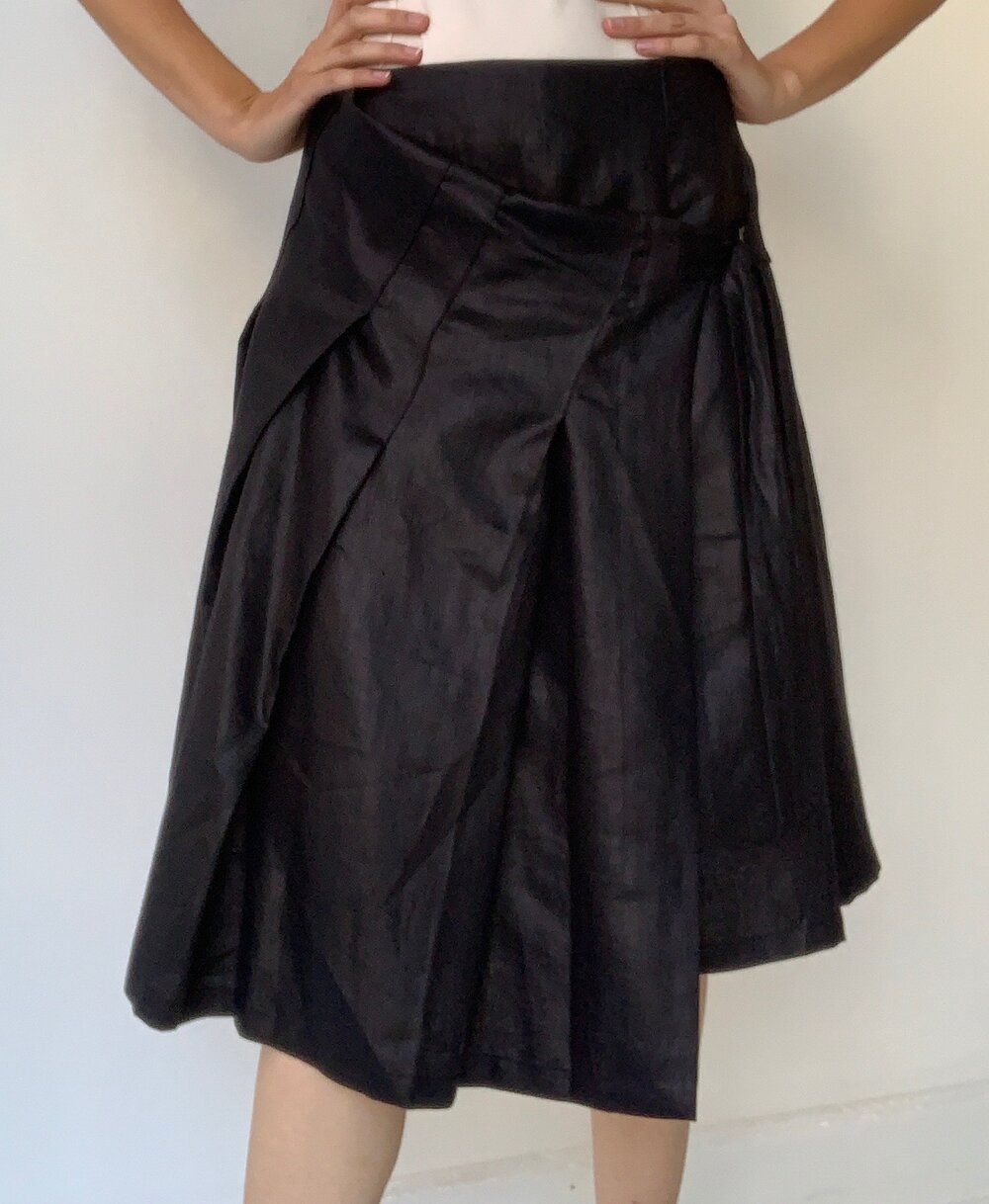 ivan grundahl d-ring pleated skirt